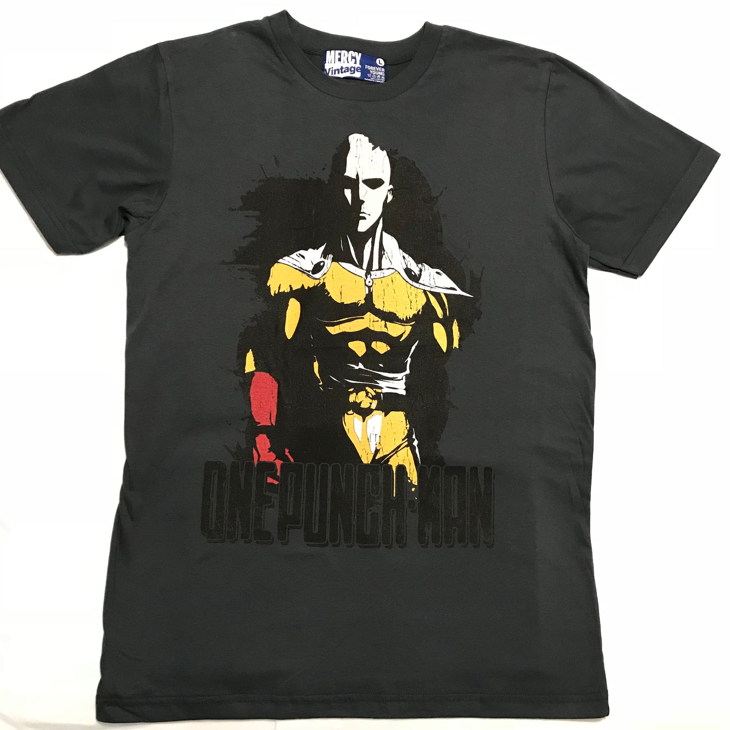 One Punch Man / distressed/ dark grey