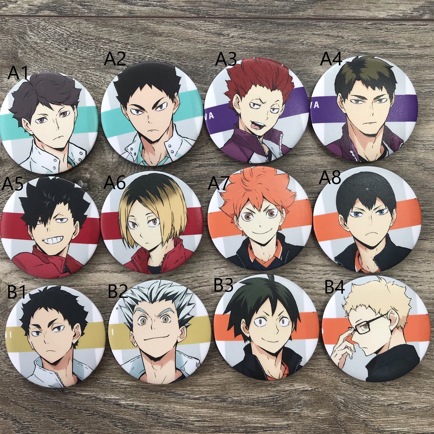 Haikyuu - medium Colourful /badges ( new arrival 2021 )
