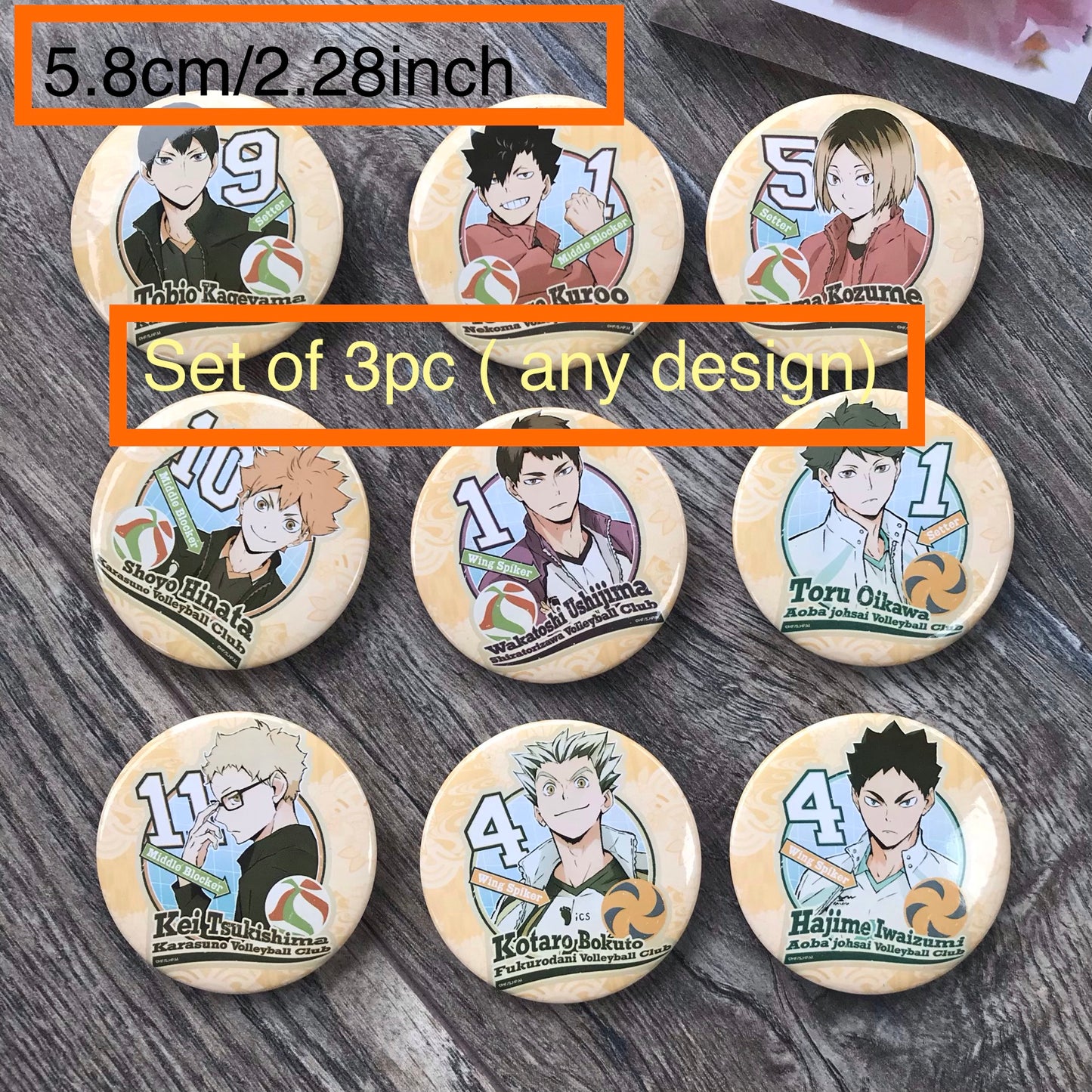 Haikyuu - medium badges