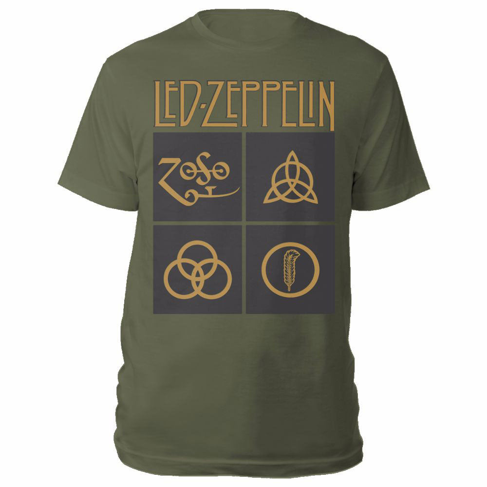 Led Zeppelin- Gold Symbols