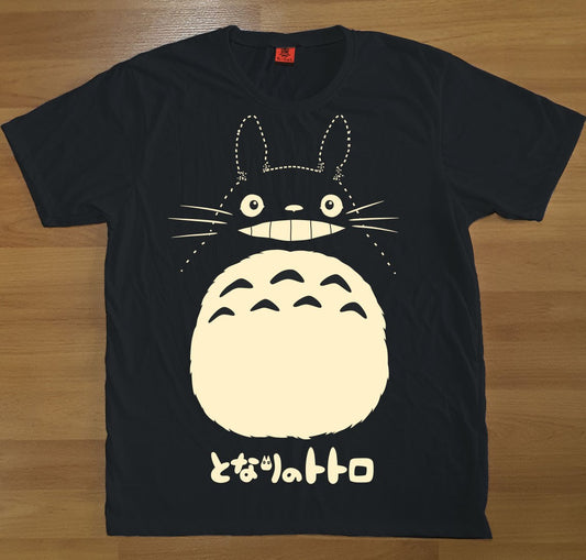 Totoro - smiley face / black